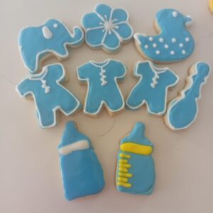 boys baby shower sugar cookies