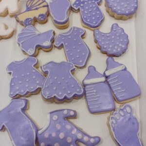 boys baby shower sugar cookies