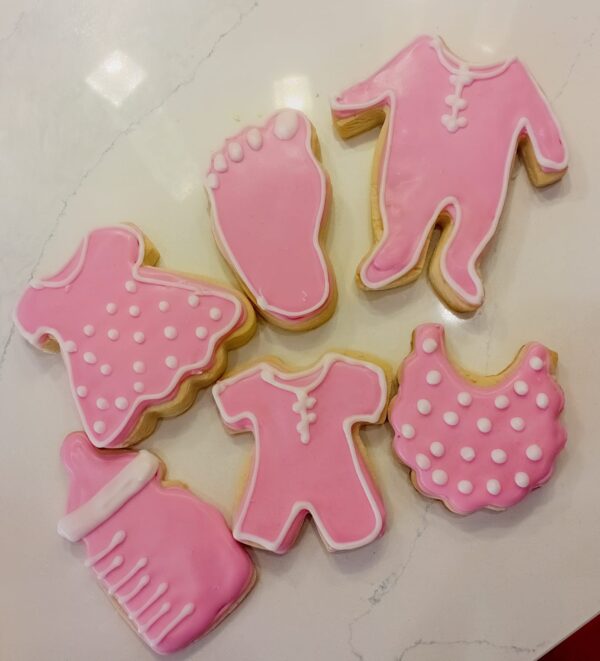 boys baby shower sugar cookies