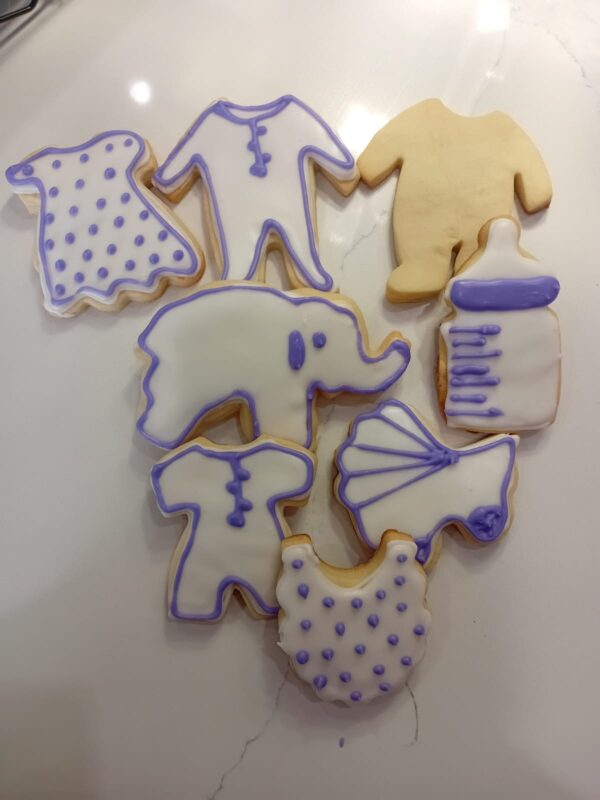 boys baby shower sugar cookies