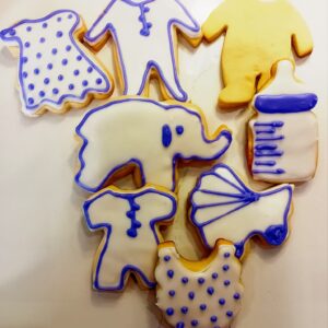 boys baby shower sugar cookies